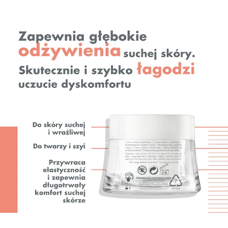 Avene Les Essentiels, voedende revitaliserende crème, gevoelige en droge huid, 50 ml