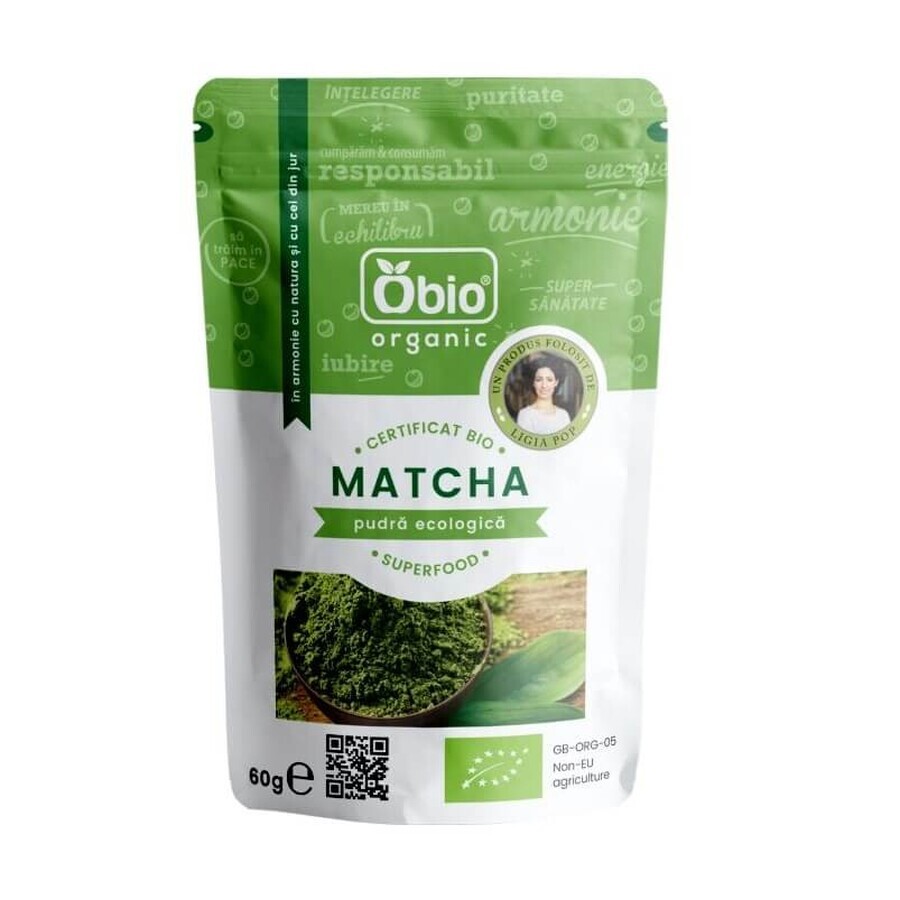 Matcha (té verde) en polvo ecológico, 60g, Obio