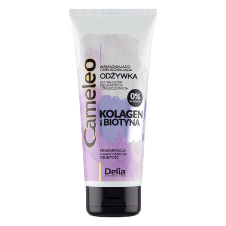 Delia Cameleo Collagen and Biotin, Strengthening and Rebuilding Conditioner for Fine and Damaged Hair, 200 ml