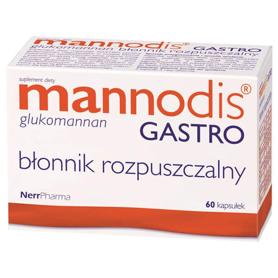 Mannodis Gastro, 60 kapsułek twardych: ceny i cechy