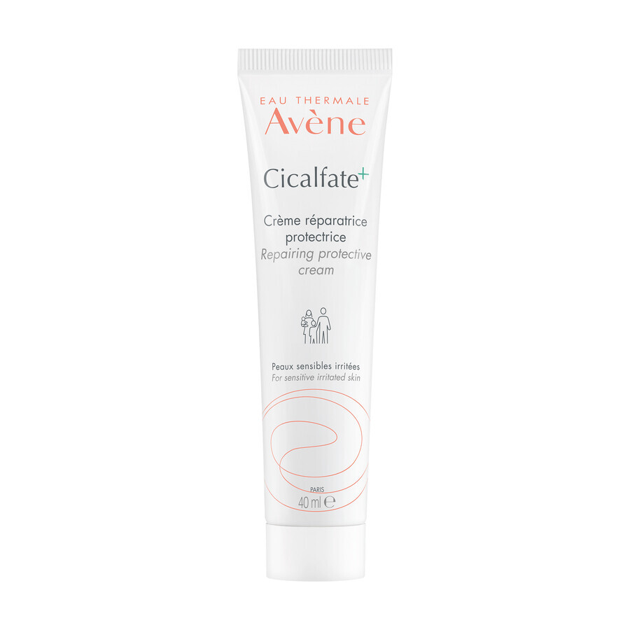 Avene Cicalfate+, crema protectora regeneradora para toda la familia, pieles sensibles e irritadas, 40 ml