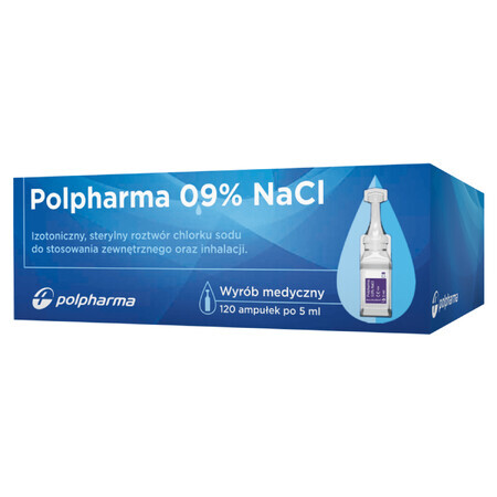 Polpharma 0,9% Natrium Chloratum, 5 ml x 120 envases