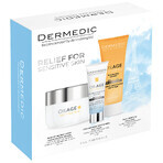 Set Dermedic Oilage Anti-Edad, crema nutritiva de día, 50 ml + syndet aceite lavacara, 25 ml + crema contorno de ojos, 7 ml