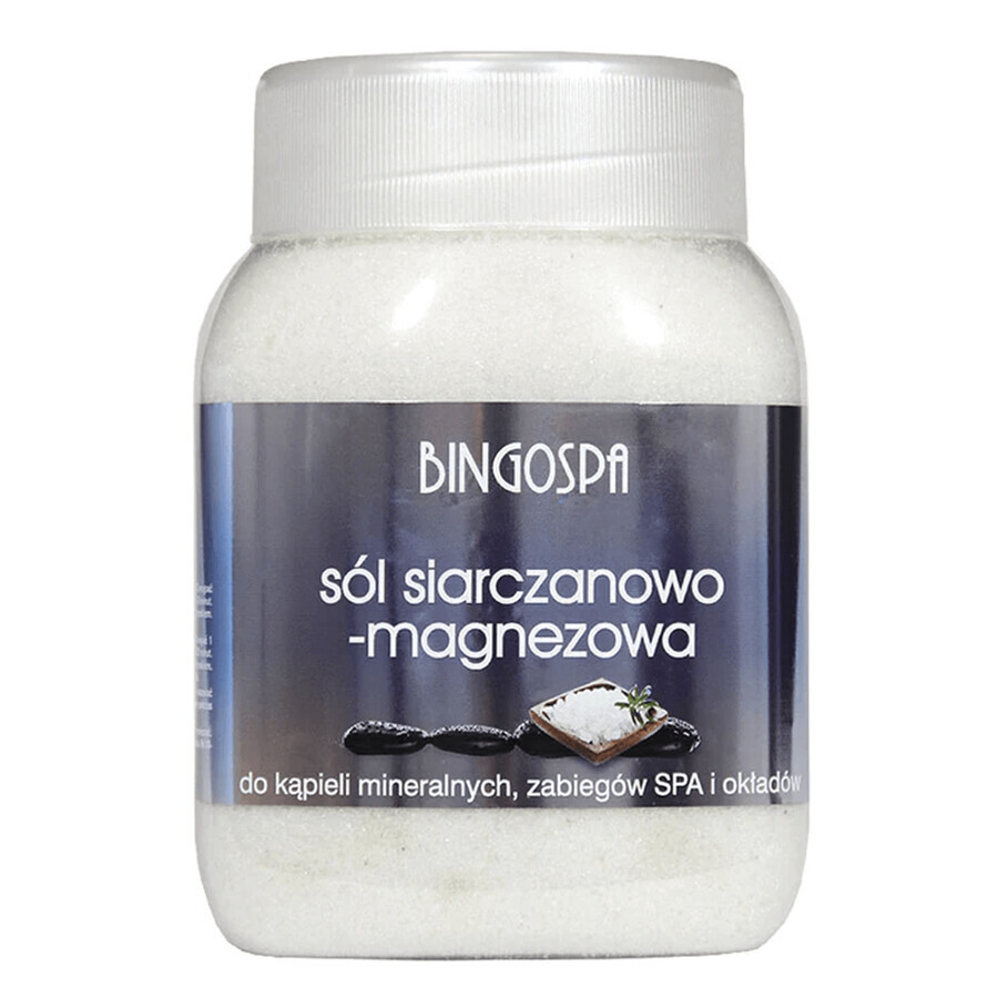 Bingospa, sal de sulfato de magnesio para baños minerales, tratamientos SPA y compresas, 1250 g