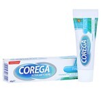 Corega Frisch, crema fijadora para dentaduras postizas, menta fuerte, 40 g