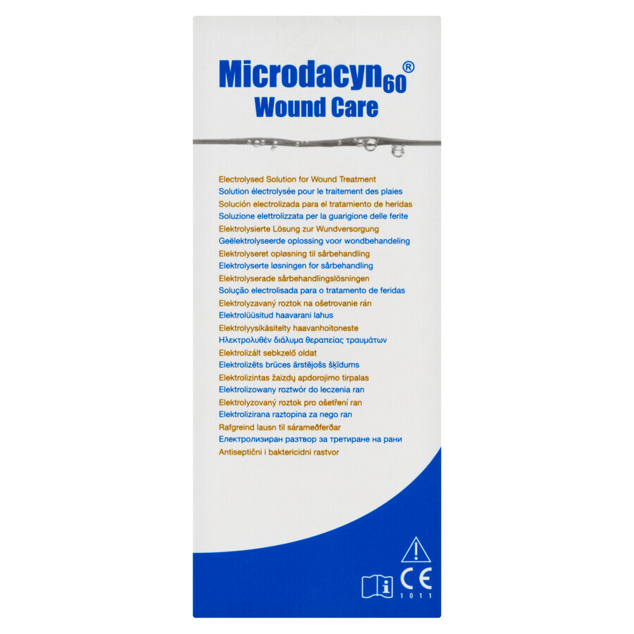 Microdacyn 60 Wound Care, solution électrolysée pour le soin des plaies, 100 ml