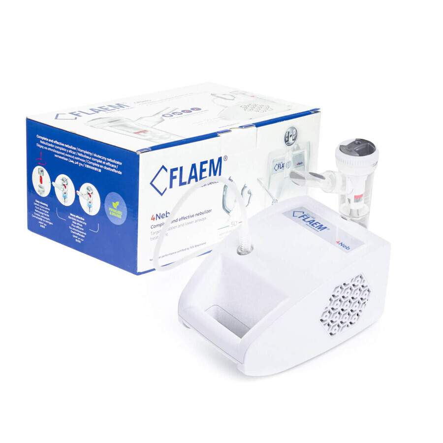 Flaem 4Neb, inhalador neumático de pistón para adultos y niños, con nebulizador RF9