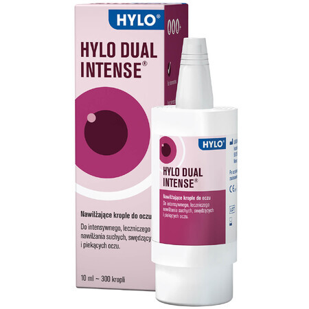 Hylo Dual Intense, colirio hidratante con ectoína, sin conservantes, 10 ml