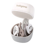 BabyOno Natural Nursing, Schnullerhalter, weiß