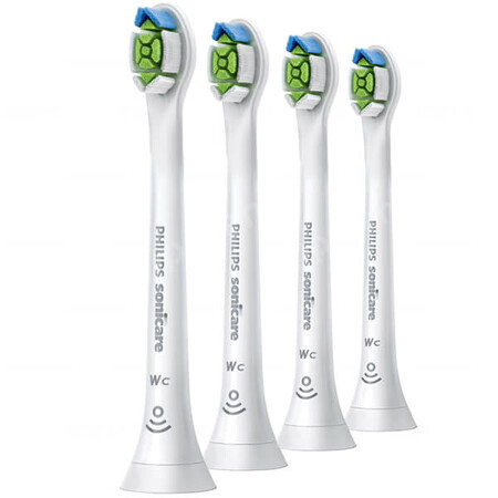 Philips Sonicare W2c Optimal White Compact Sonic Toothbrush Replacement Tips, HX6074/27, White, 4 Pieces