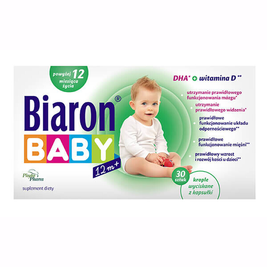 Biaron Baby 12m+, for children over 12 months, 30 twist-off capsules