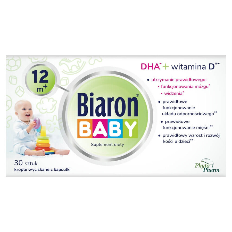 Biaron Baby 12m+, for children over 12 months, 30 twist-off capsules