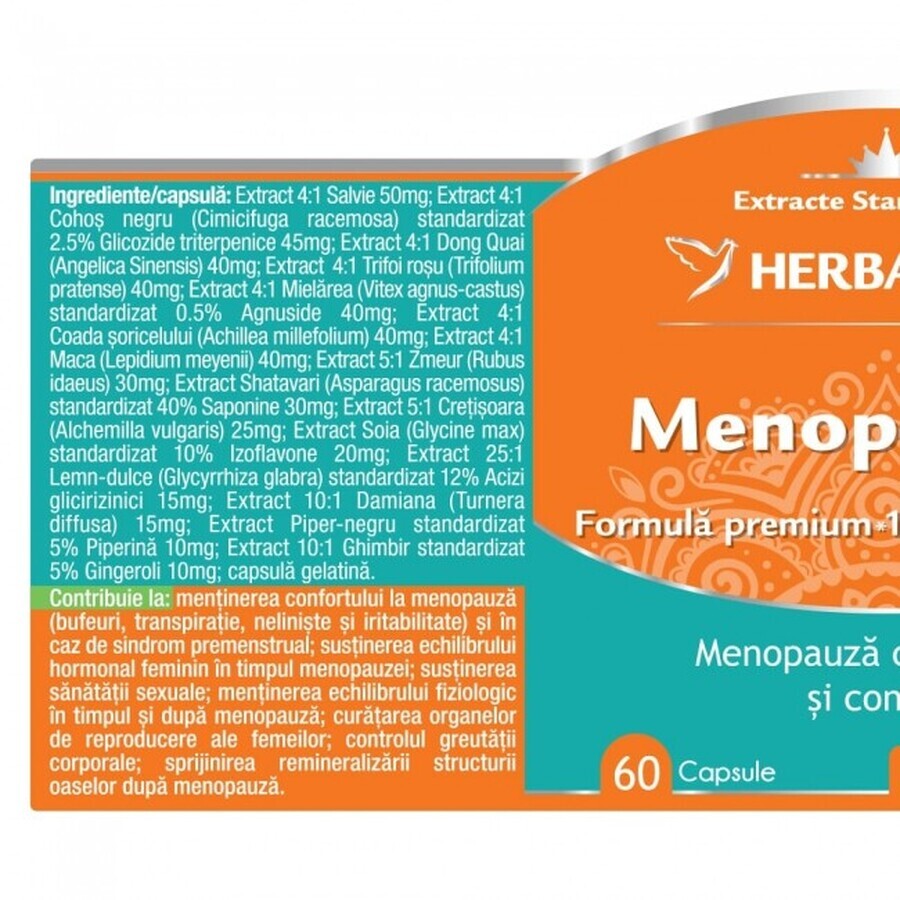 Menopauzen, 120 capsule, Herbagetica