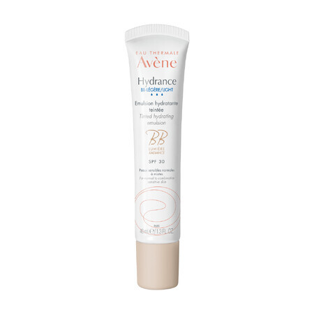 Avene Hydrance BB, emulsión hidratante con color SPF 30, textura ligera, 40 ml