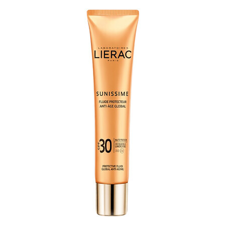 Lierac Sunissime, emulsión protectora para rostro y escote, SPF 30, 40 ml