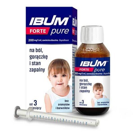 Ibum Forte Pure 200 mg/ 5 ml, suspensión oral para niños a partir de 3 meses, 100 g