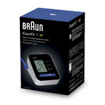 Braun ExactFit 1 BUA5000, automatisches Oberarm-Blutdruckmessgerät mit 22-42 cm Manschette, schwarz-weiß