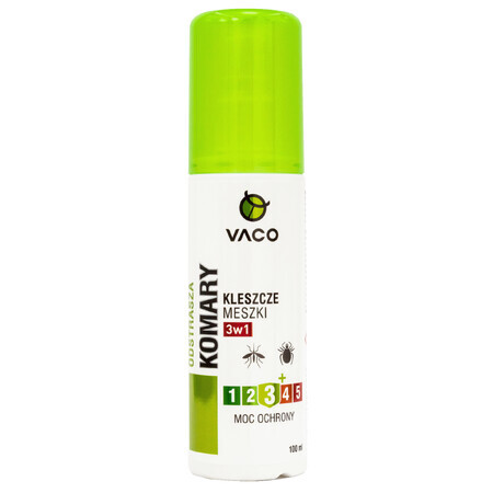 Vaco, liquid for mosquitoes, ticks and midges, 3 in 1, DEET 15%, 100 ml