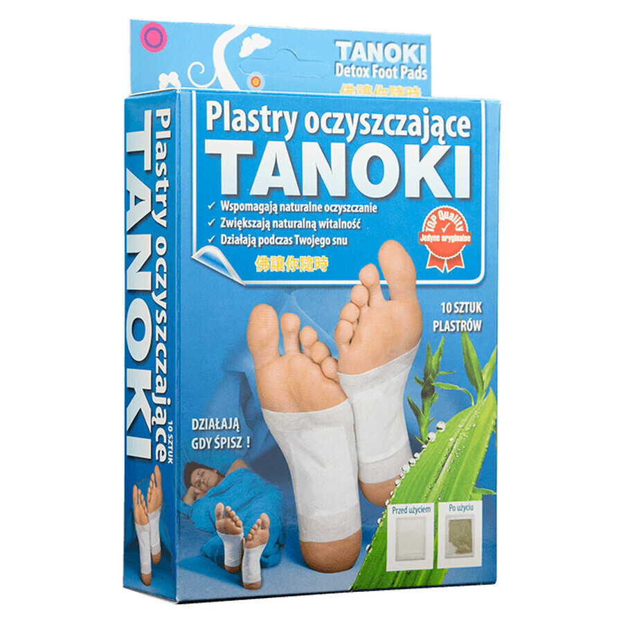 Tanoki Detox Foot Pads, patchs nettoyants, 10 pièces