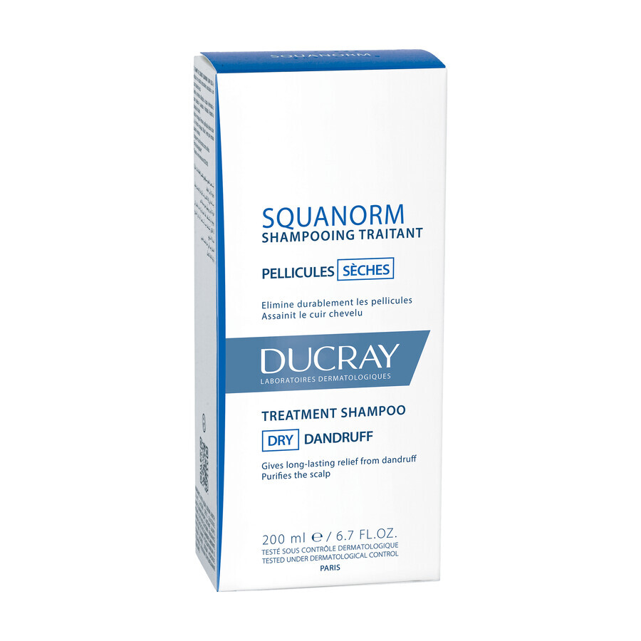 Ducray Squanorm, anti-dandruff shampoo, dry dandruff 200 ml