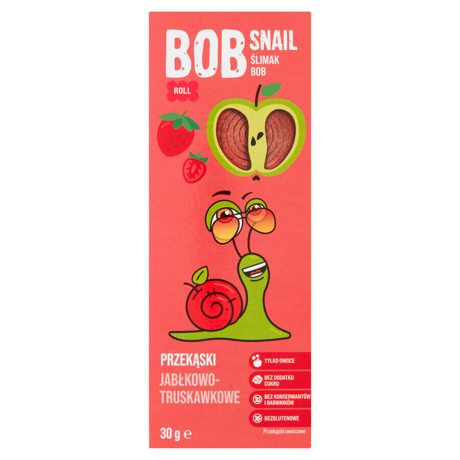 Bob Slakrol Fruithapje, appel, aardbei, 30 g