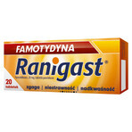 Famotidina Ranigast 20 mg, 20 comprimidos recubiertos con película