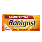 Famotidina Ranigast 20 mg, 20 comprimidos recubiertos con película