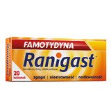 Famotidina Ranigast 20 mg, 20 comprimidos recubiertos con película