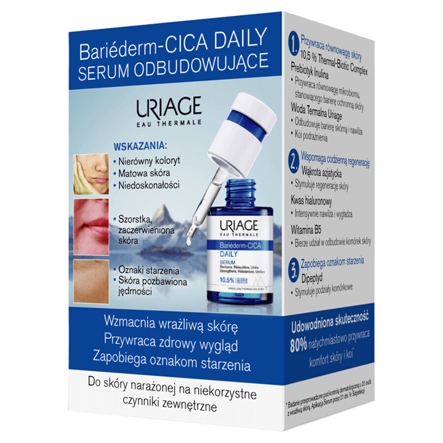 Uriage Bariederm CICA Daily, suero reparador para pieles sensibles, 30 ml