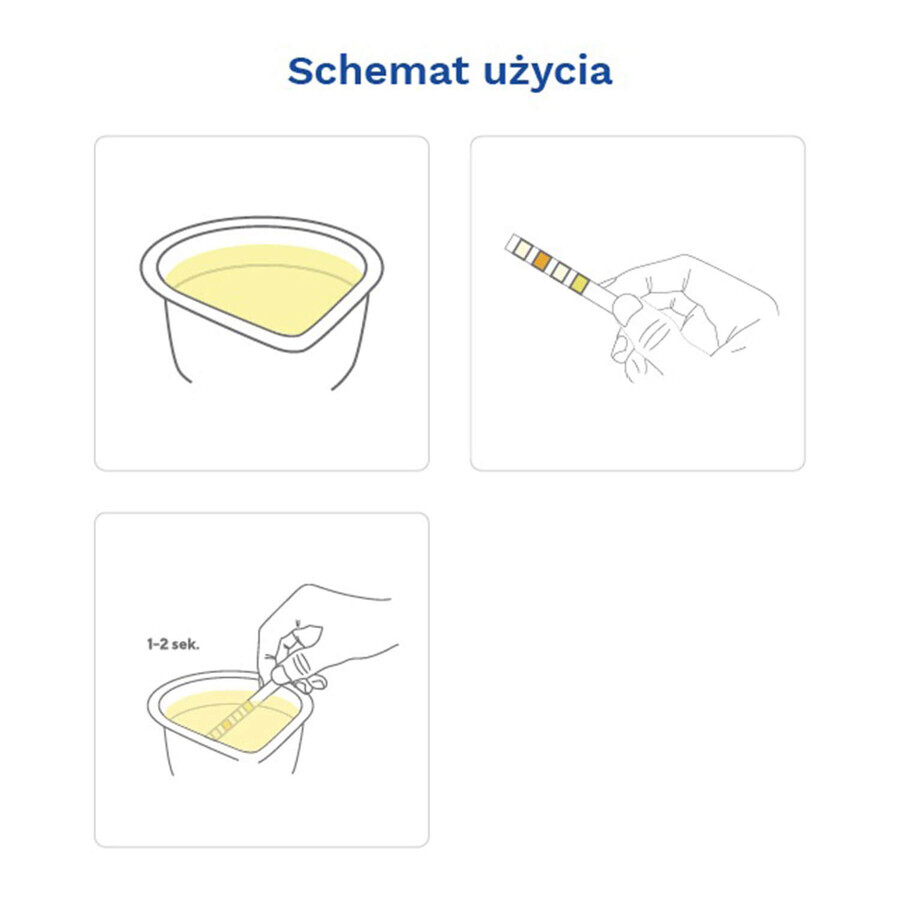 Diather Urineweginfectietest, thuistest voor de detectie van leukocyten, bloed, nitriet en eiwit in urine, voor kinderen en volwassenen, 1 stuk