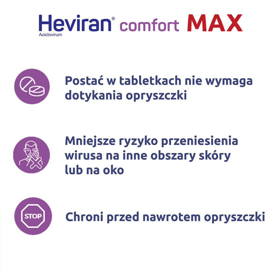 Heviran Comfort Max 400 mg, 30 comprimés 