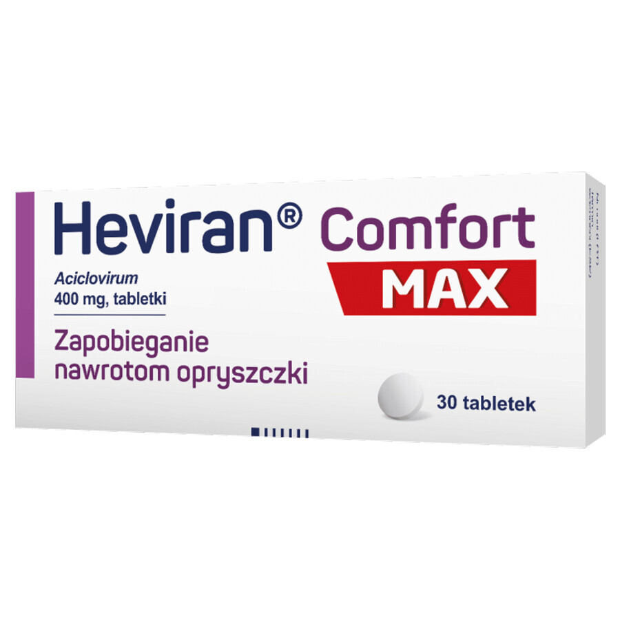 Heviran Comfort Max 400 mg, 30 comprimés 