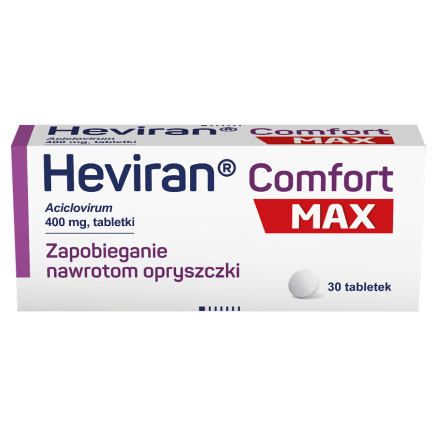 Heviran Comfort Max 400 mg, 30 comprimés 