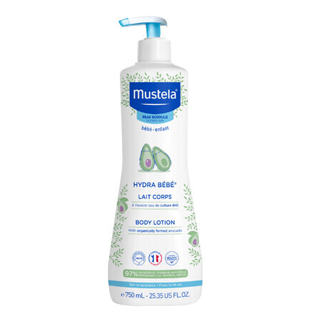 Mustela Bebe Enfant Hydra Bebe, lait corporel, dès la naissance, 750 ml