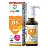 MyVita Natural D3 Forte, vitamina D 4000 UI, gotas 50 ml