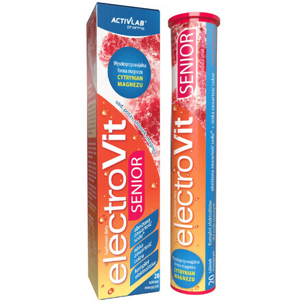 ActivLab Pharma Electrovit Senior, sabor frambuesa, 20 comprimidos efervescentes