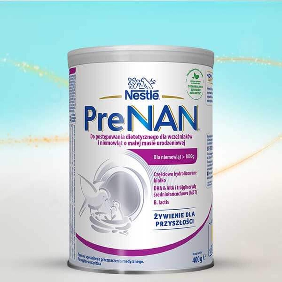 Nestle PreNAN, pentru sugari prematuri și copii cu greutate mică la naștere peste 1800 g, 400 g