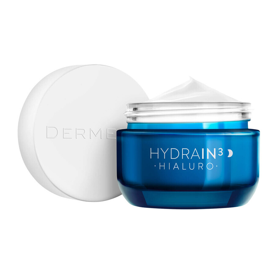 Dermedic Hydrain 3 Hialuro, crema facial de noche, pieles secas, muy secas y deshidratadas, 50 ml