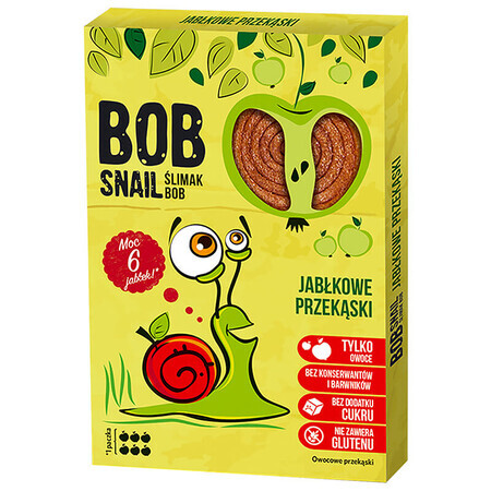 Bob Snail Roll Snack de frutas, manzana, 60 g