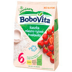 BoboVita Papilla de arroz con leche, fresa, sin gluten, después de 6 meses, 230 g