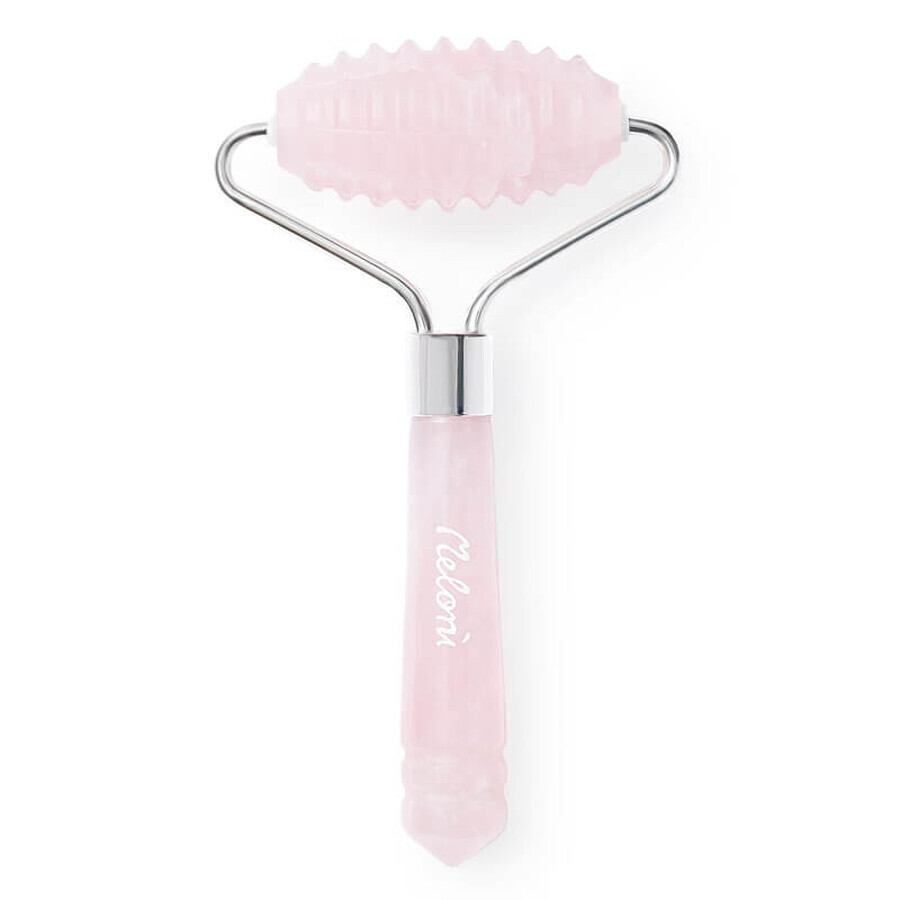 Mini-Gesichtsmassageroller aus rosa Quarz, Meloni Care