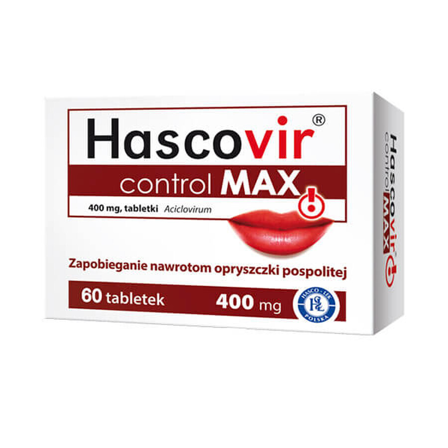 Hascovir control MAX 400 mg, 60 comprimidos