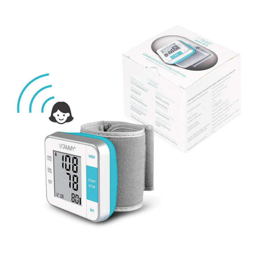 Vitammy Next 0.5 Voice automatic wrist blood pressure monitor with voice function with LCD display