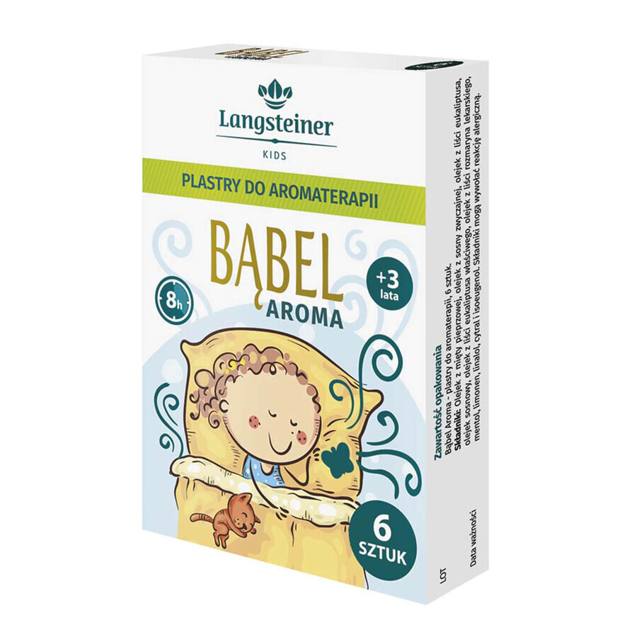 Langsteiner Bąbel Aroma, parches de aromaterapia, a partir de 3 años, 6 piezas