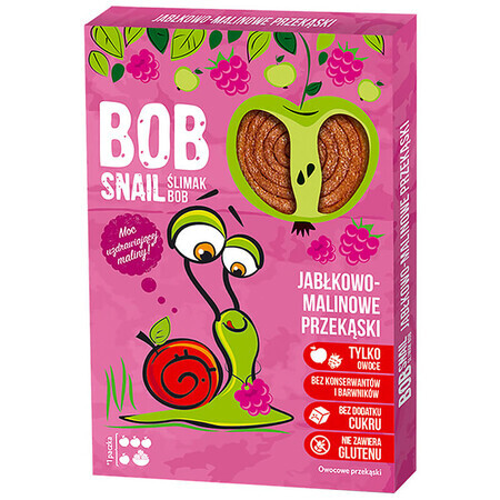 Bob Snail Roll Gustări cu fructe, măr, zmeură, 60 g