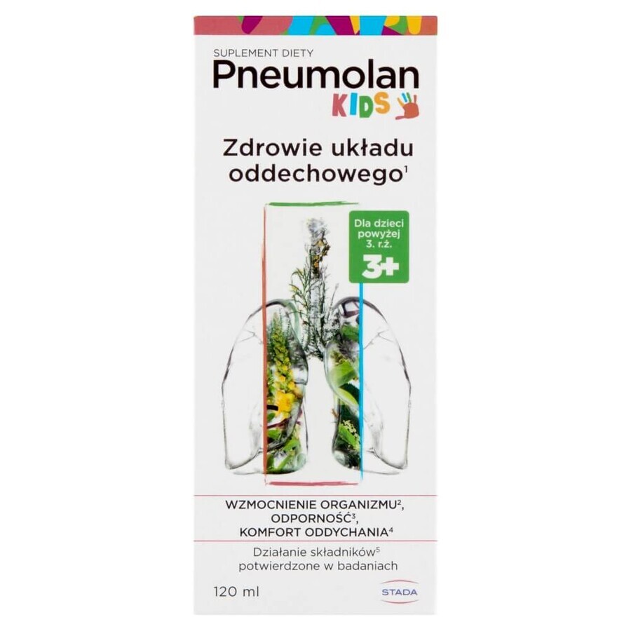 Pneumolan Kids, jarabe para niños mayores de 3 años, 120 ml