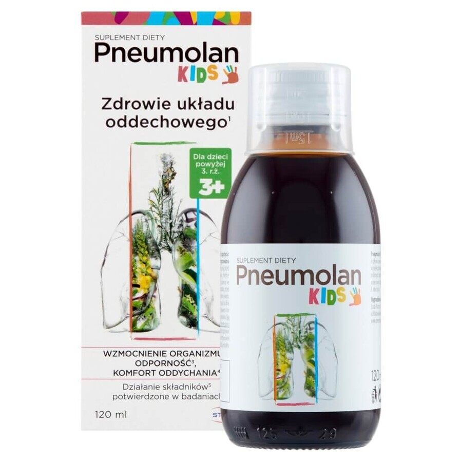 Pneumolan Kids, jarabe para niños mayores de 3 años, 120 ml