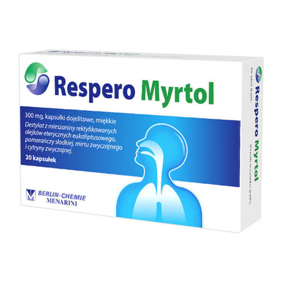 Respero Myrtol 300 mg, 20 cápsulas blandas gastrorresistentes