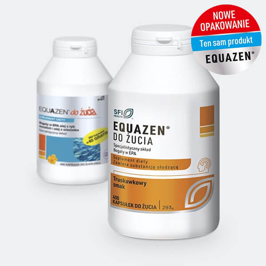 Equazen, strawberry flavor, 400 chewable capsules