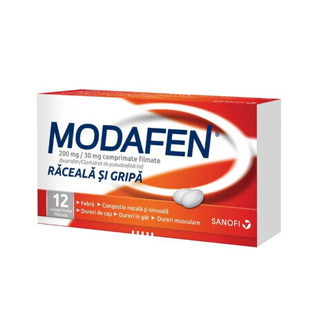 Modafen Erkältung und Grippe, 12 Tabletten, Sanofi